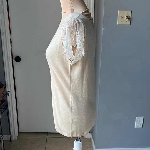 Women's Cashmere Sweater - Cream - Picture 4 of 5